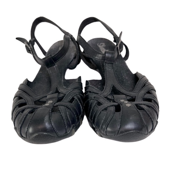 Skechers Black Genuine Leather Outdoor Flat Sandals Gorpcore 8.5 - Picture 7 of 11